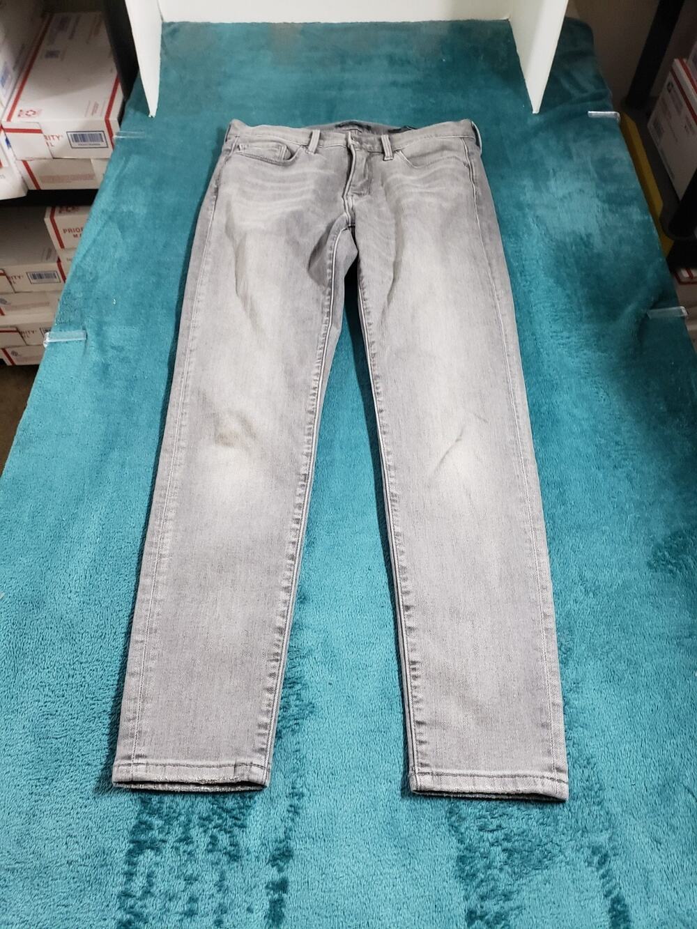 Banana Republic Jeans Size 26 Women Gray Pants Stretch Mid Rise Sculpt Skinny